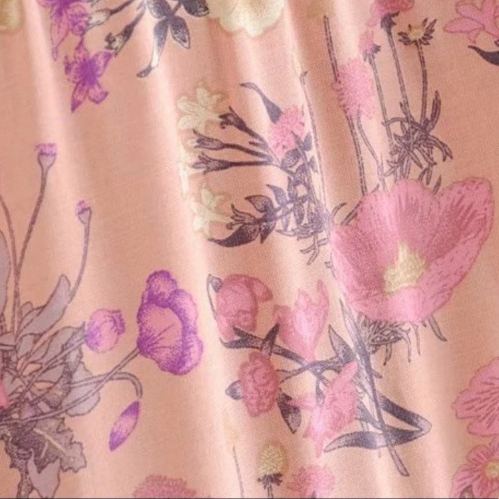 Bohemian Floral Print Maxi Dress Pink Boho Gypsy - Picture 11 of 12